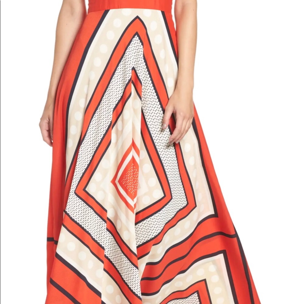 Eliza J halter scarf maxi dress SZ 8